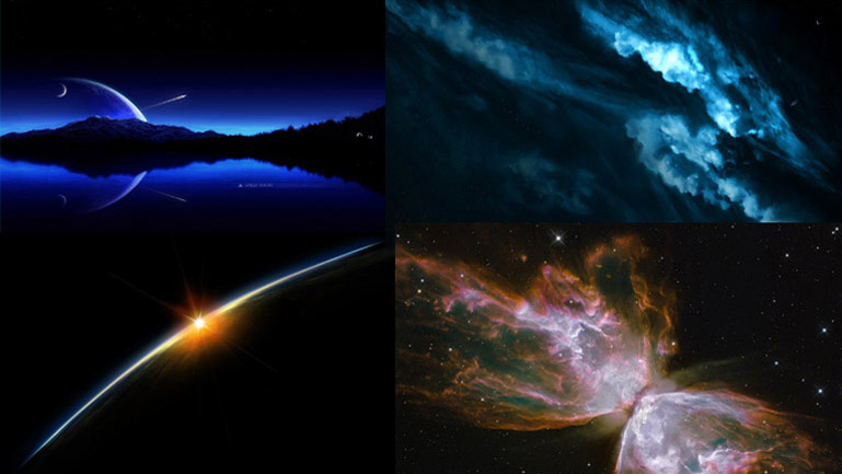 Referencias estéticas al cosmos utilizadas en el proyecto. Referencias estéticas y conceptuales al cosmos utilizadas por Duplo en el proyecto.